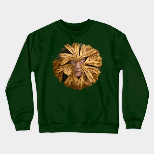 The Green Man for Celtic pagan Druids Crewneck Sweatshirt by Ricardo77